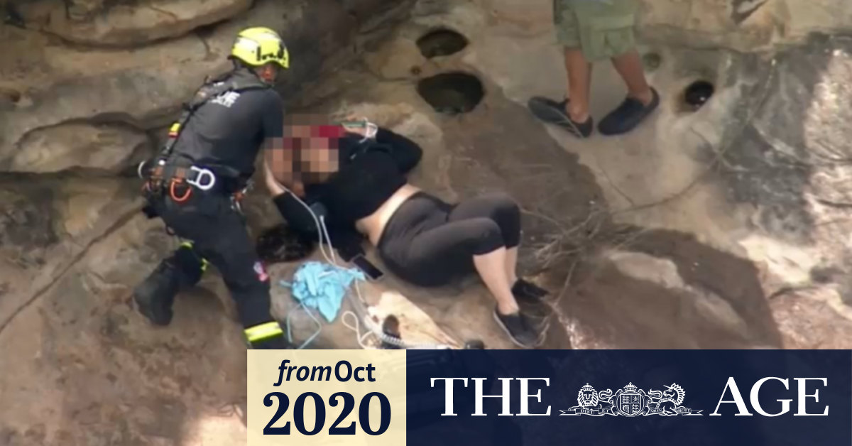 Video Rescue operation underway after woman falls off cliff